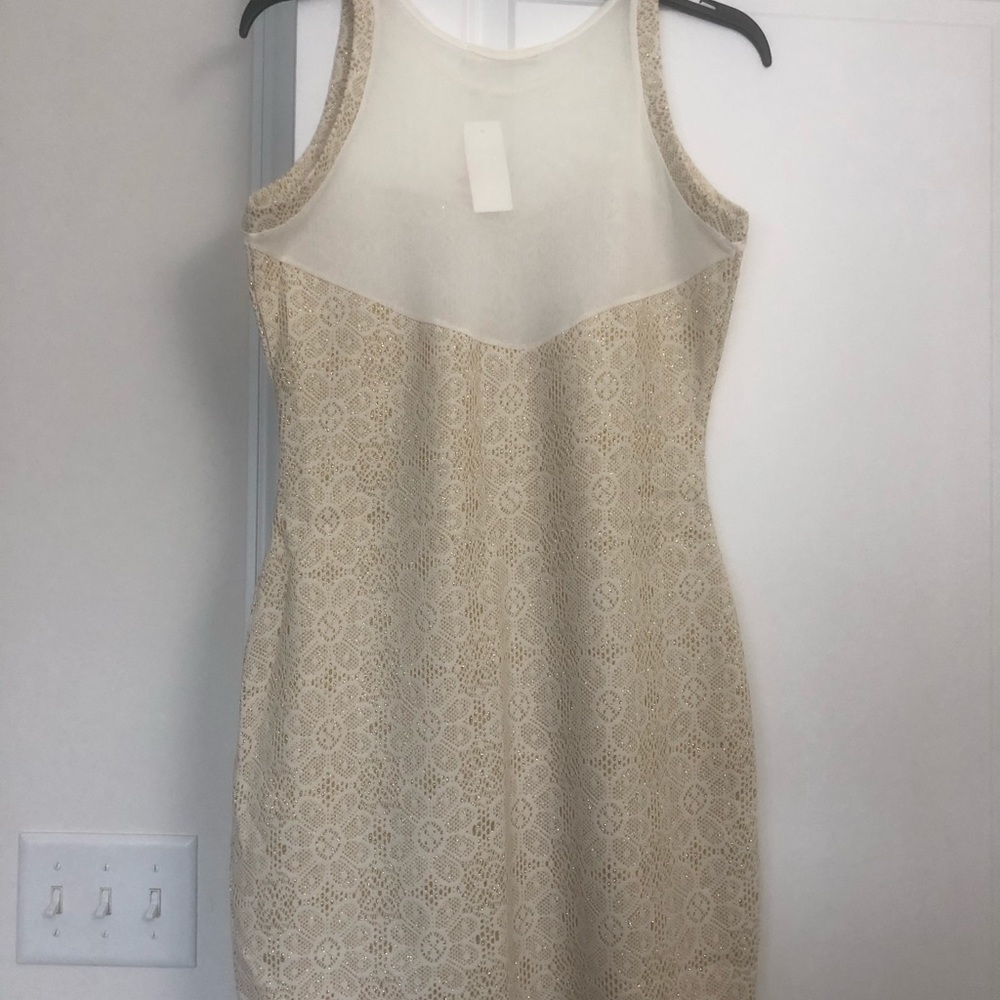 Cream/gold dress